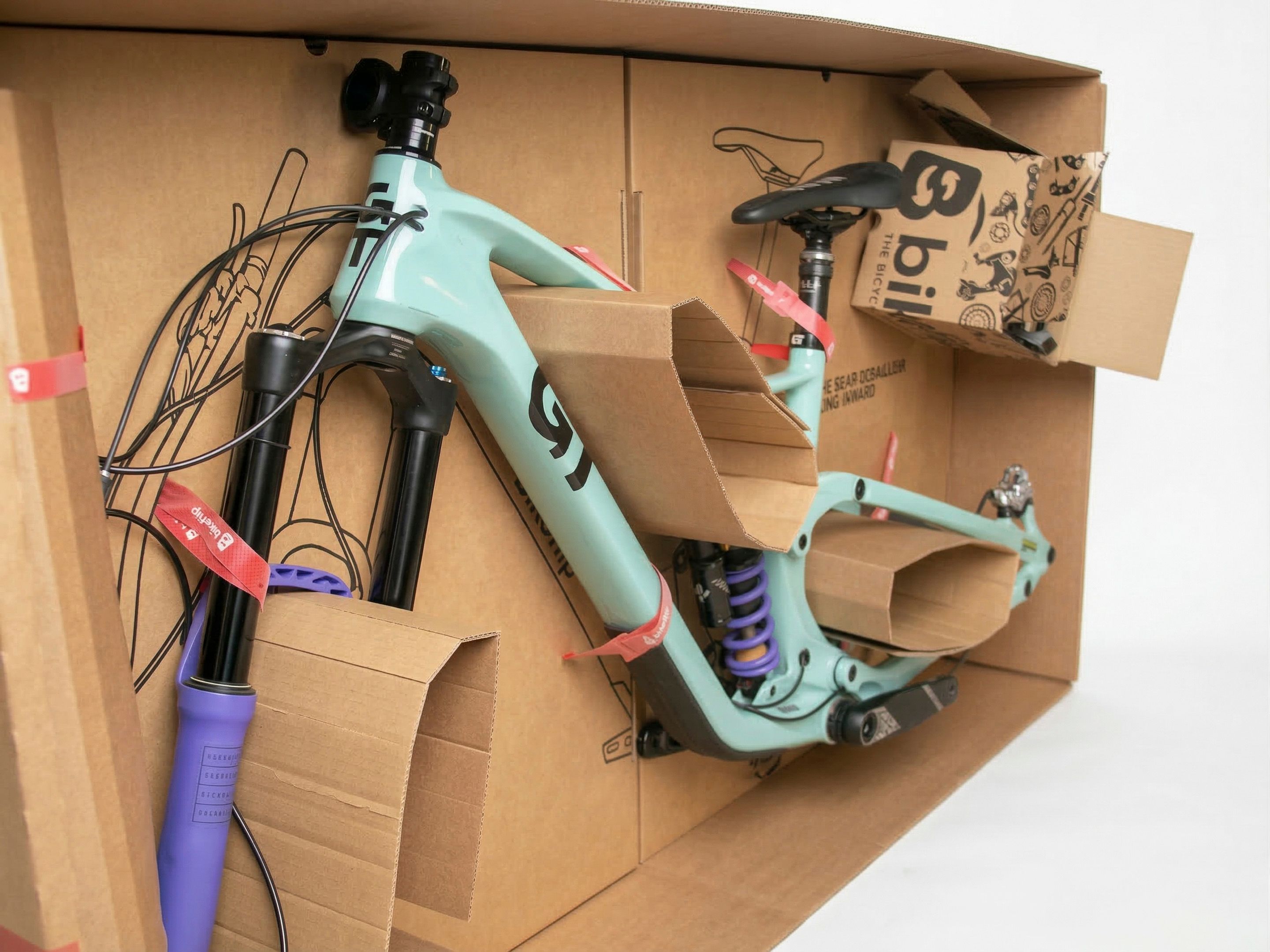 Nahaufnahme des Innenraums der Bikeflip Box
