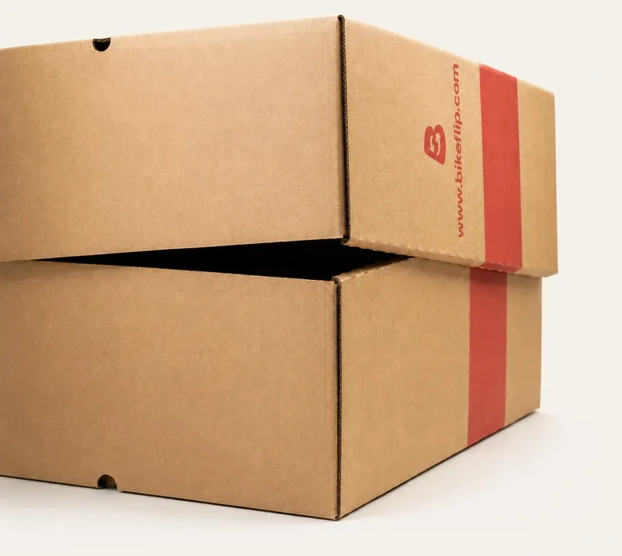 Detail der Bikeflip Box beim Zusammenbau