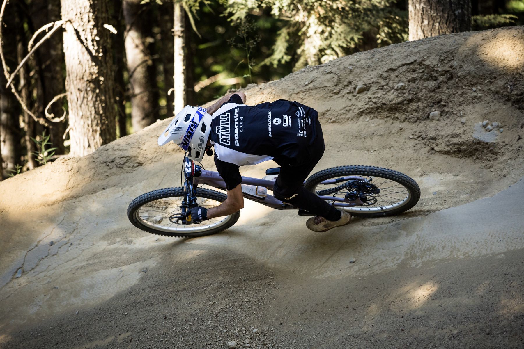 Mountain bike on a mountain trail in September