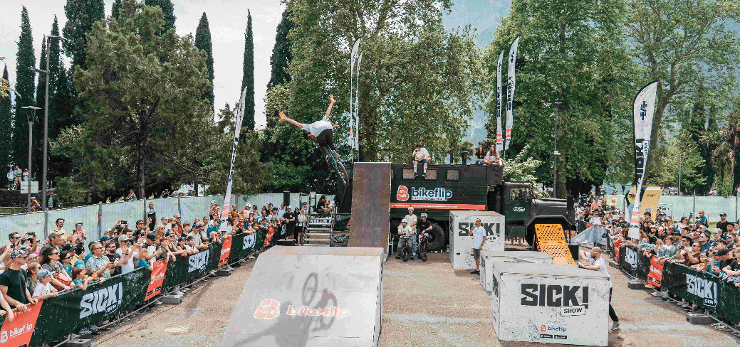 Sick Show beim Bike Festival in Riva del Garda 2026 - unterstützt von Bikeflip